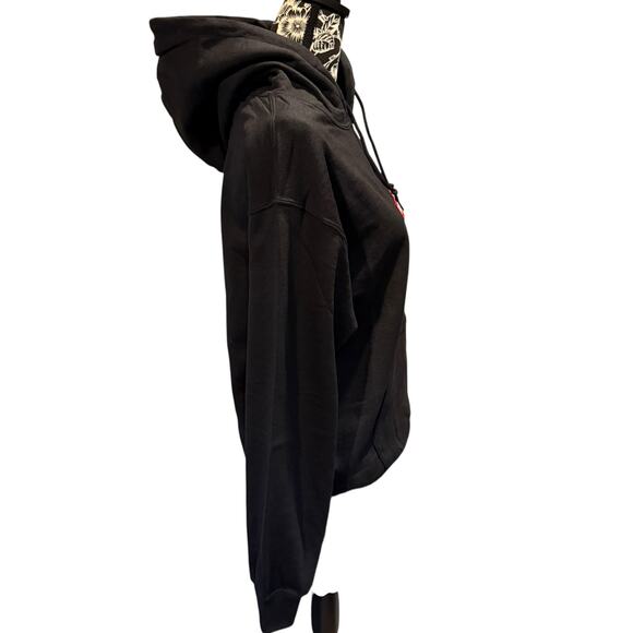 NWOT The Marathon Black Hoodie with Red Patch Size Small - Picture 7 of 9